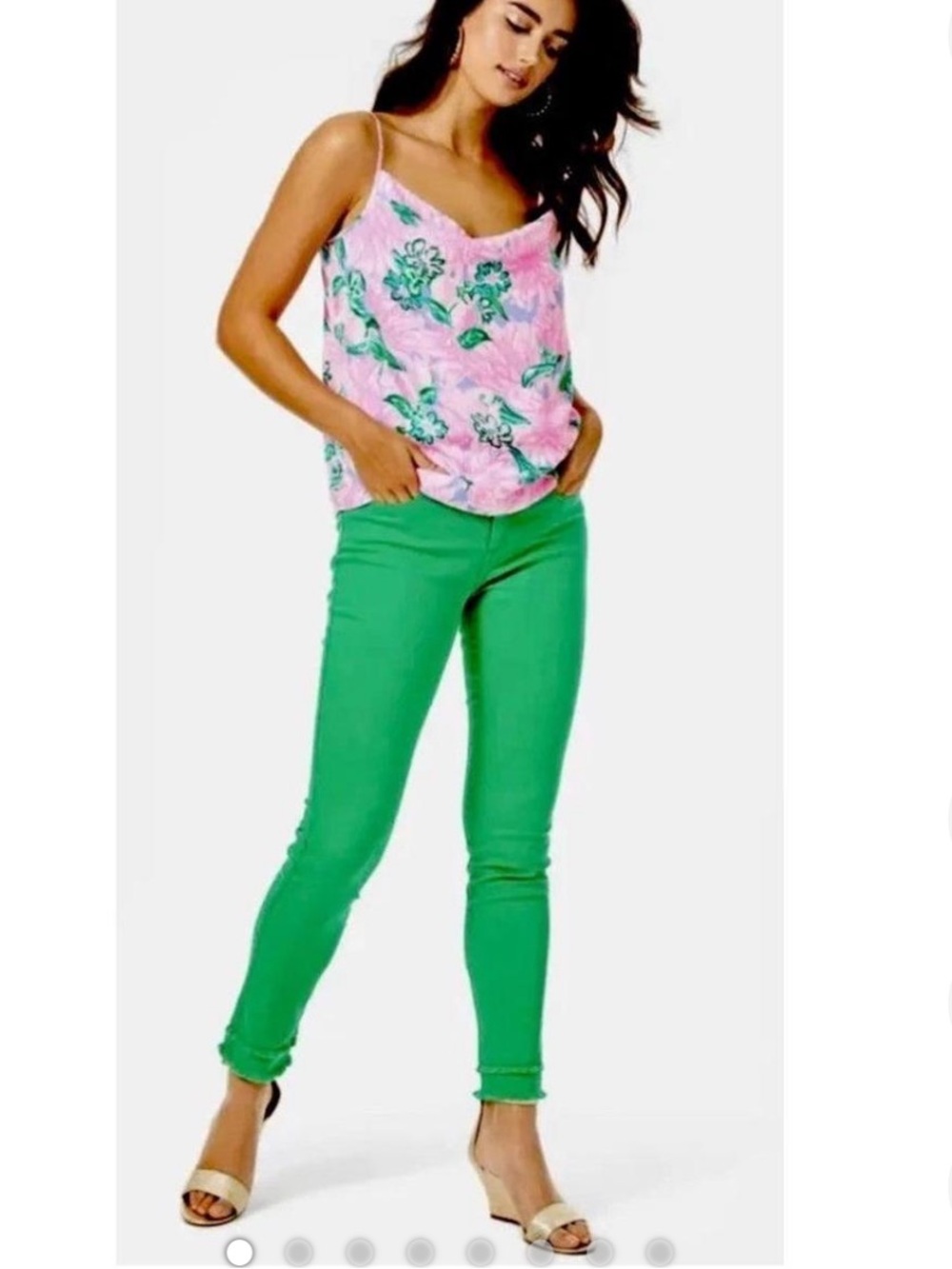 Lilly Pulitzer Bright Agate Green High-Rise Skinny Pants